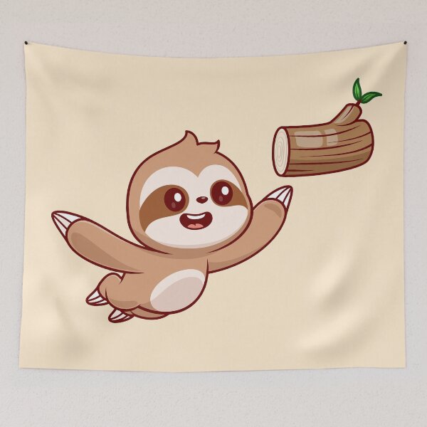 Item preview, Adorable Sloth in Action: Catching a Branch in the Woodland designed and sold by hjian8219.