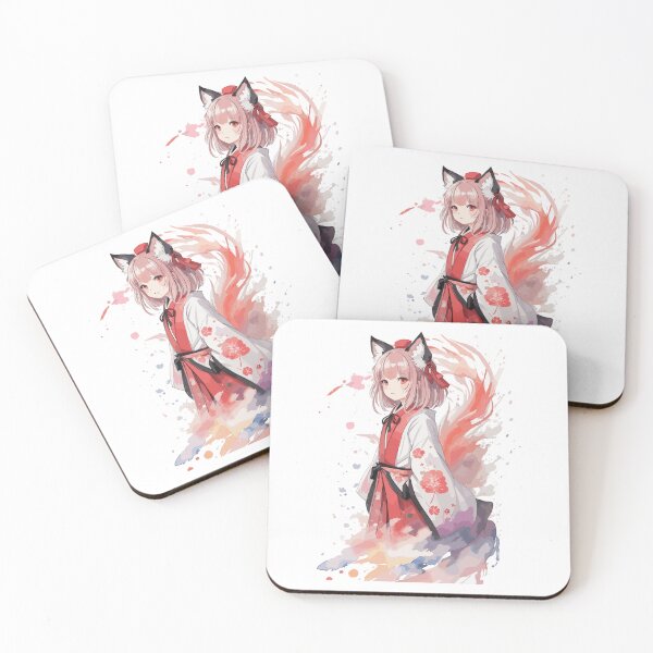 Item preview, Kawaii baby in Kitsune fox kimono designed and sold by CatCoconut-Art.