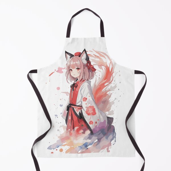 Item preview, Kawaii baby in Kitsune fox kimono designed and sold by CatCoconut-Art.