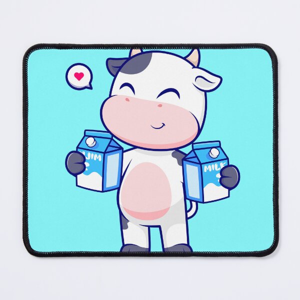 Item preview, Dairy Delight: Cute Cow Holding Milk - Cartoon Vector Icon Illustration designed and sold by hjian8219.