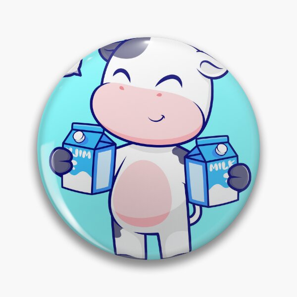 Item preview, Dairy Delight: Cute Cow Holding Milk - Cartoon Vector Icon Illustration designed and sold by hjian8219.