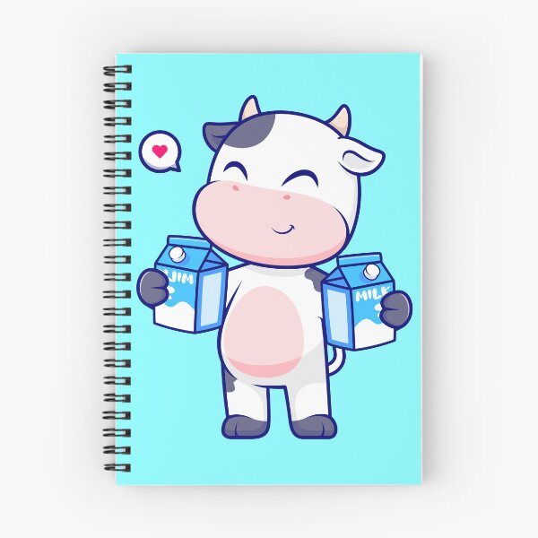 Item preview, Dairy Delight: Cute Cow Holding Milk - Cartoon Vector Icon Illustration designed and sold by hjian8219.