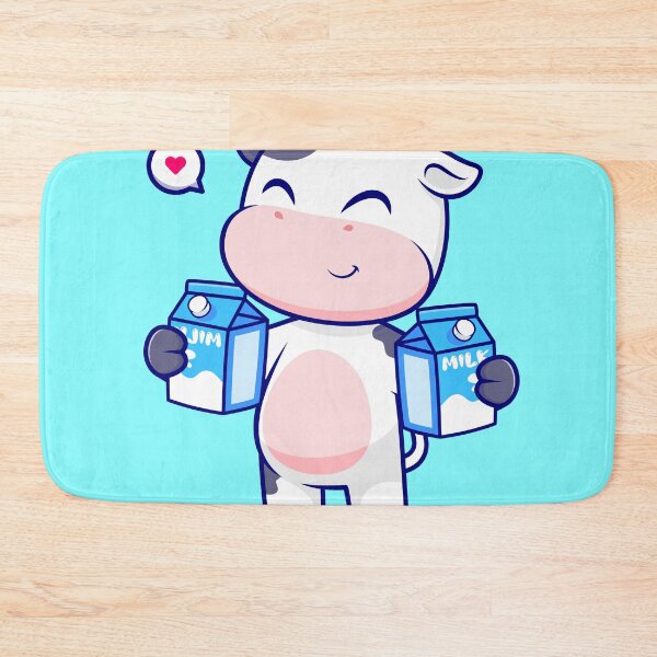 Item preview, Dairy Delight: Cute Cow Holding Milk - Cartoon Vector Icon Illustration designed and sold by hjian8219.