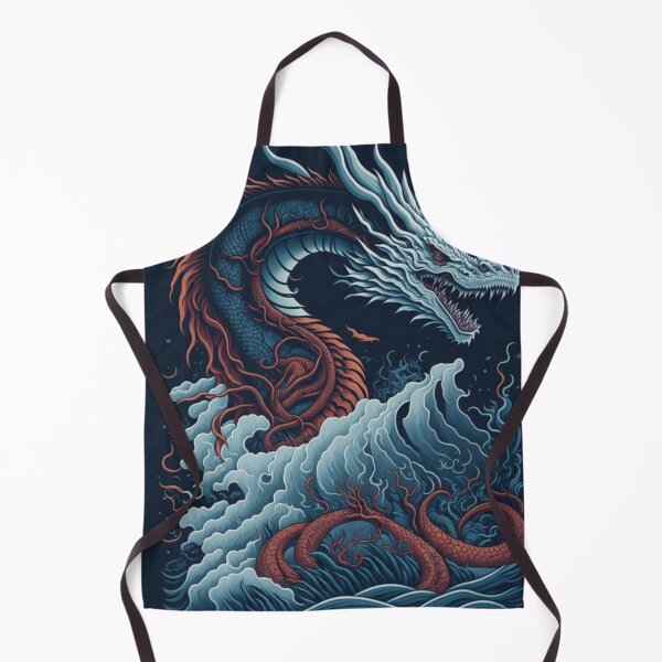 Item preview, Ocean Japanese Nature Dragon Fantasy Art designed and sold by druidwolfart.