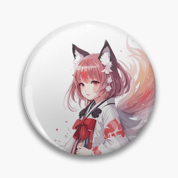 Item preview, Kawaii baby in Kitsune fox kimono designed and sold by CatCoconut-Art.