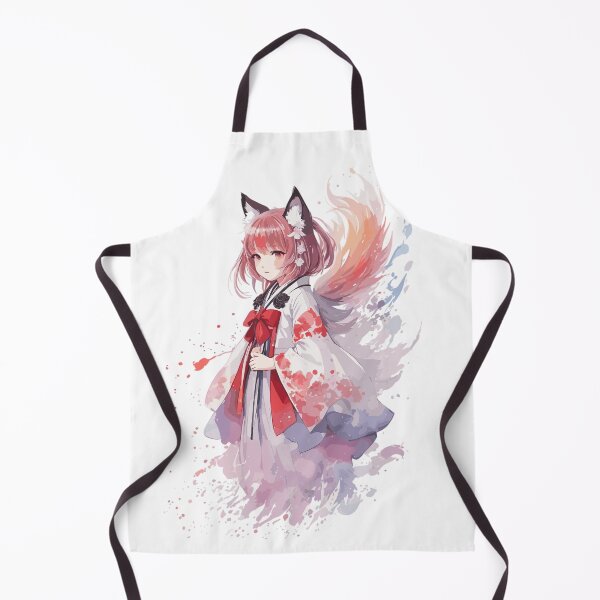 Item preview, Kawaii baby in Kitsune fox kimono designed and sold by CatCoconut-Art.