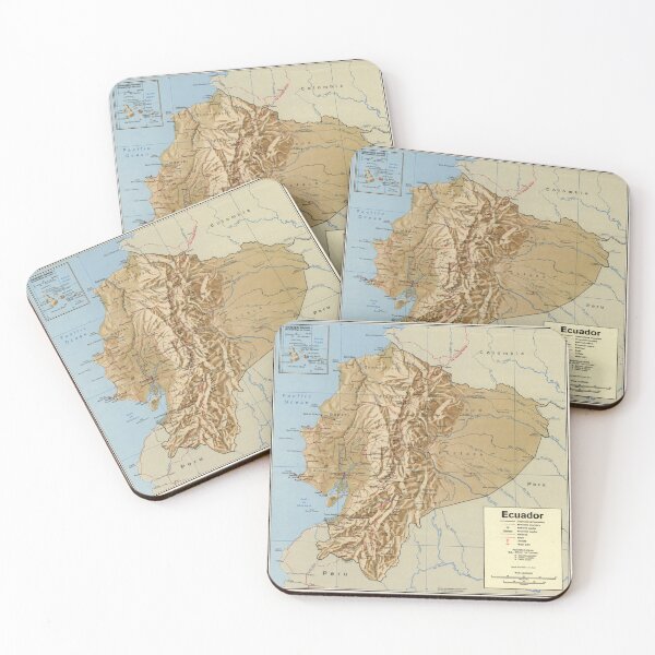 Item preview, Vintage Map of Ecuador (1973) designed and sold by BravuraMedia.