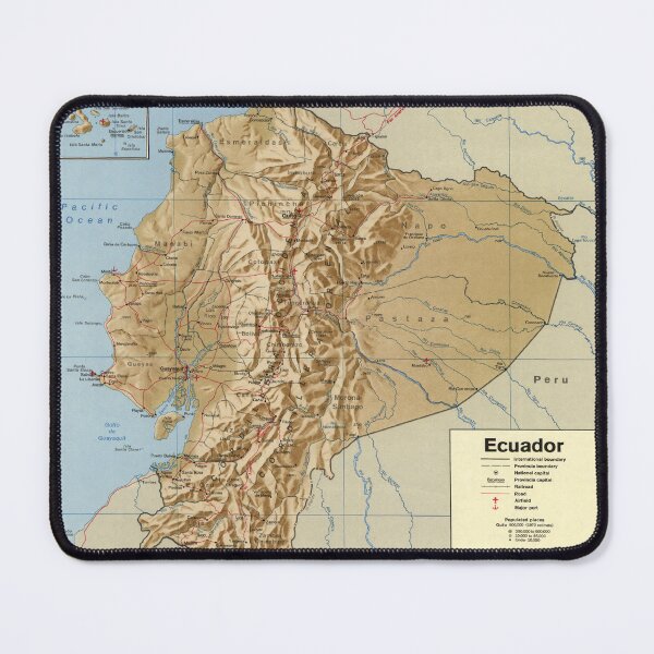 Item preview, Vintage Map of Ecuador (1973) designed and sold by BravuraMedia.
