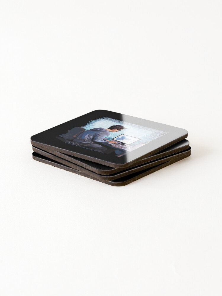 Thumbnail 4 of 5, Coasters (Set of 4), Programmer coder - developer programming coding designed and sold by GuGus1337.