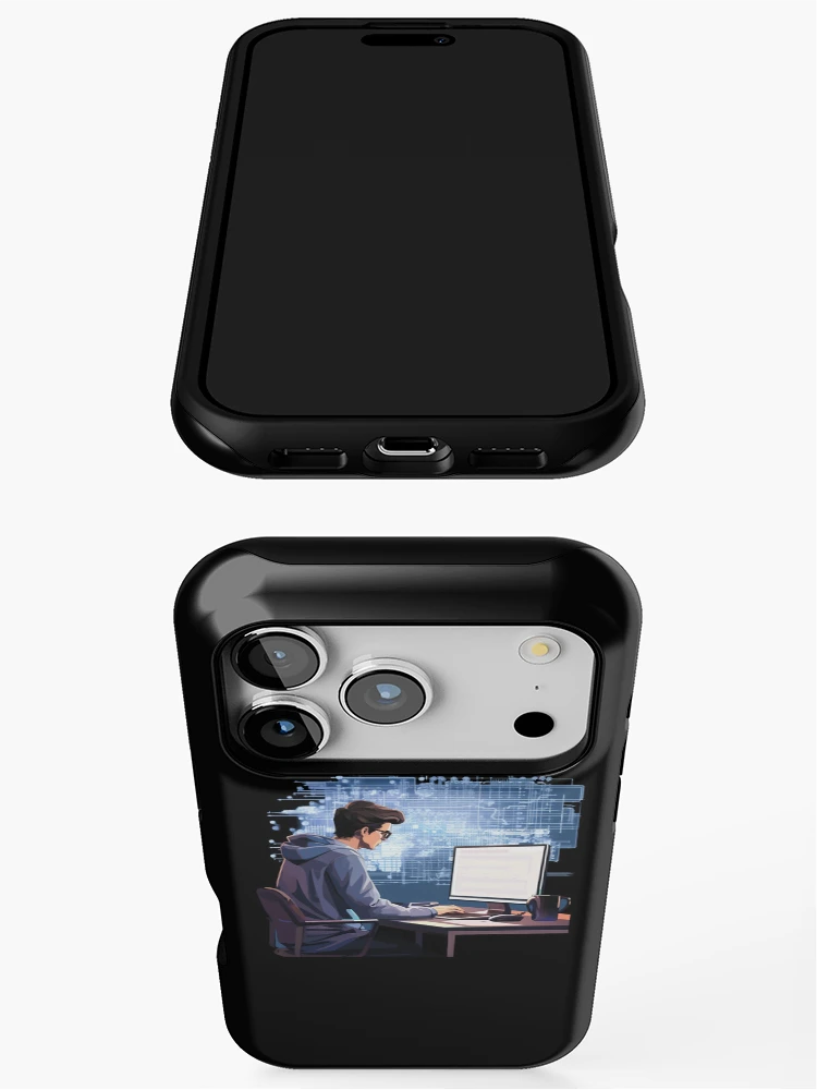Thumbnail 3 of 4, iPhone Case, Programmer coder - developer programming coding designed and sold by Mateusz Majcherek.
