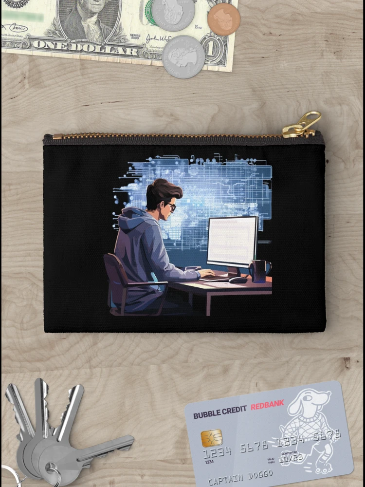 Thumbnail 3 of 4, Zipper Pouch, Programmer coder - developer programming coding designed and sold by Mateusz Majcherek.