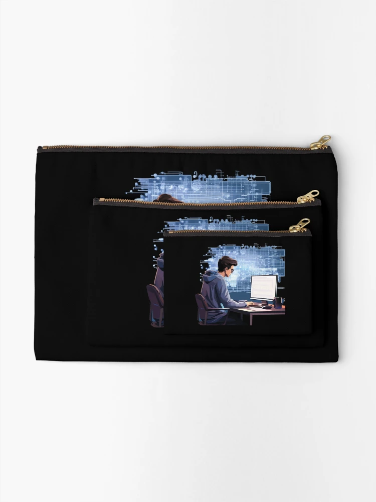 Thumbnail 2 of 4, Zipper Pouch, Programmer coder - developer programming coding designed and sold by Mateusz Majcherek.