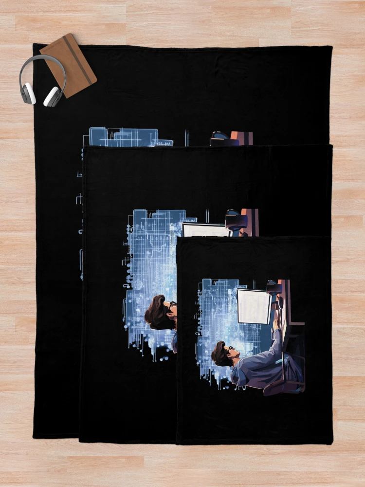 Thumbnail 5 of 6, Throw Blanket, Programmer coder - developer programming coding designed and sold by Mateusz Majcherek.
