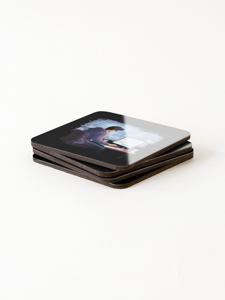 Thumbnail 4 of 5, Coasters (Set of 4), Programmer coder - developer programming coding designed and sold by GuGus1337.