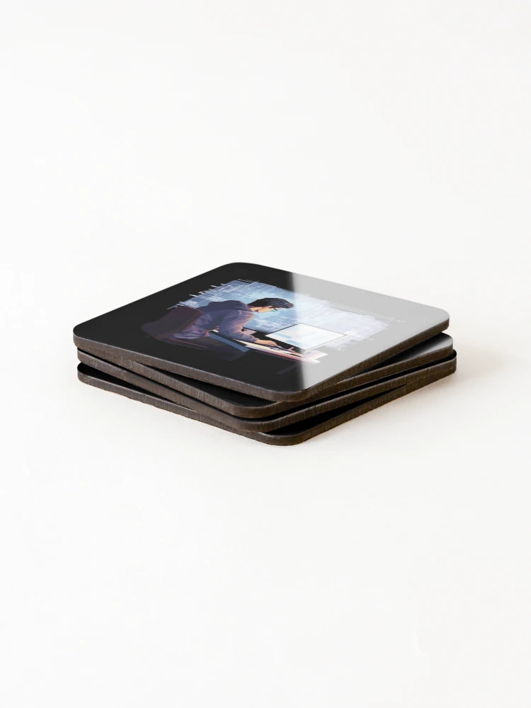 Thumbnail 4 of 5, Coasters (Set of 4), Programmer coder - developer programming coding designed and sold by Mateusz Majcherek.