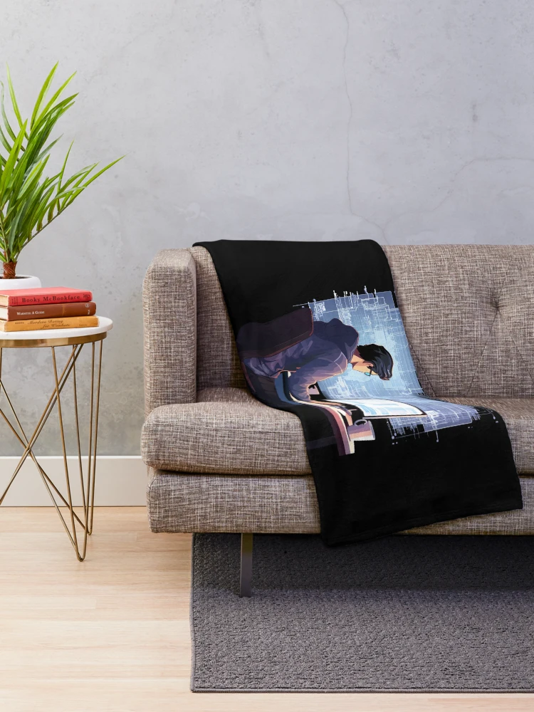 Thumbnail 2 of 6, Throw Blanket, Programmer coder - developer programming coding designed and sold by Mateusz Majcherek.