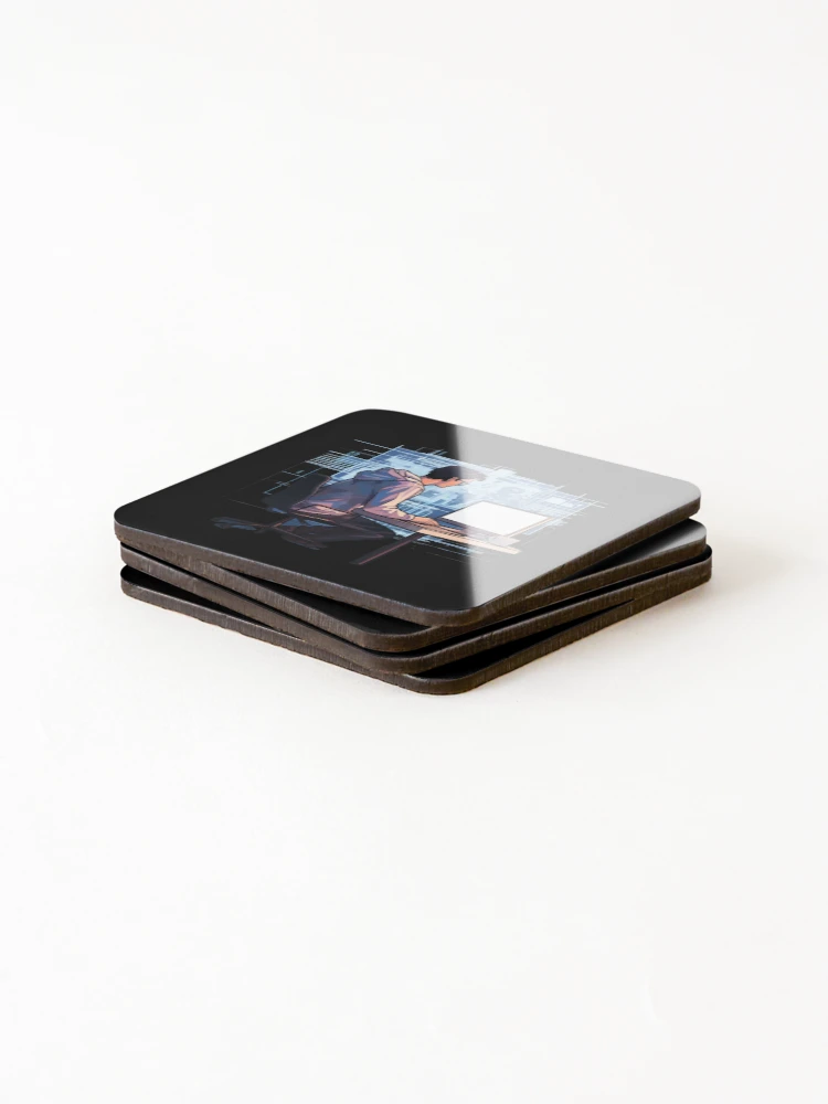 Thumbnail 4 of 5, Coasters (Set of 4), Programmer coder - developer programming coding designed and sold by Mateusz Majcherek.