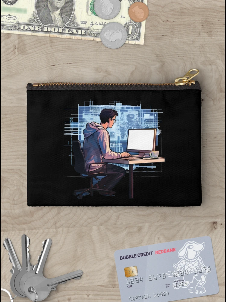 Thumbnail 3 of 4, Zipper Pouch, Programmer coder - developer programming coding designed and sold by Mateusz Majcherek.