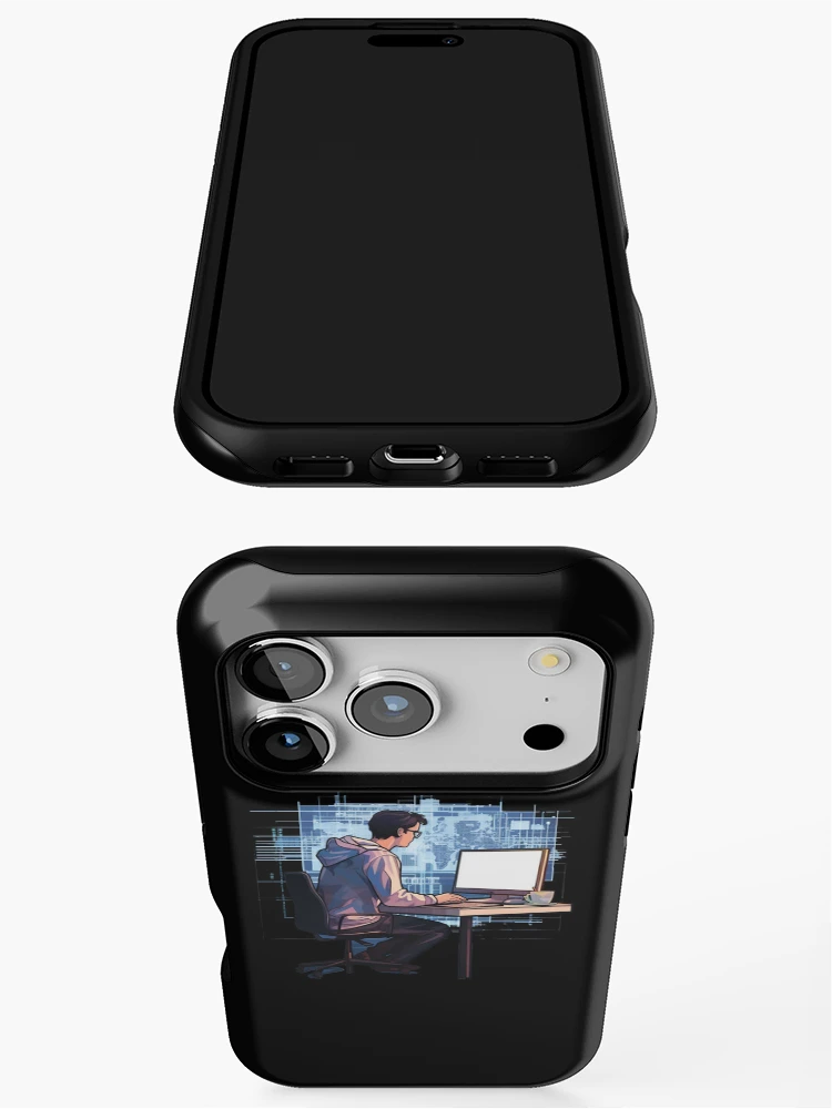 Thumbnail 3 of 4, iPhone Case, Programmer coder - developer programming coding designed and sold by Mateusz Majcherek.