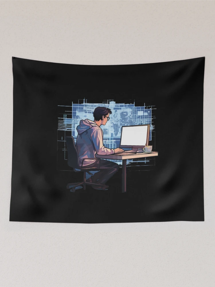 Thumbnail 2 of 3, Tapestry, Programmer coder - developer programming coding designed and sold by Mateusz Majcherek.
