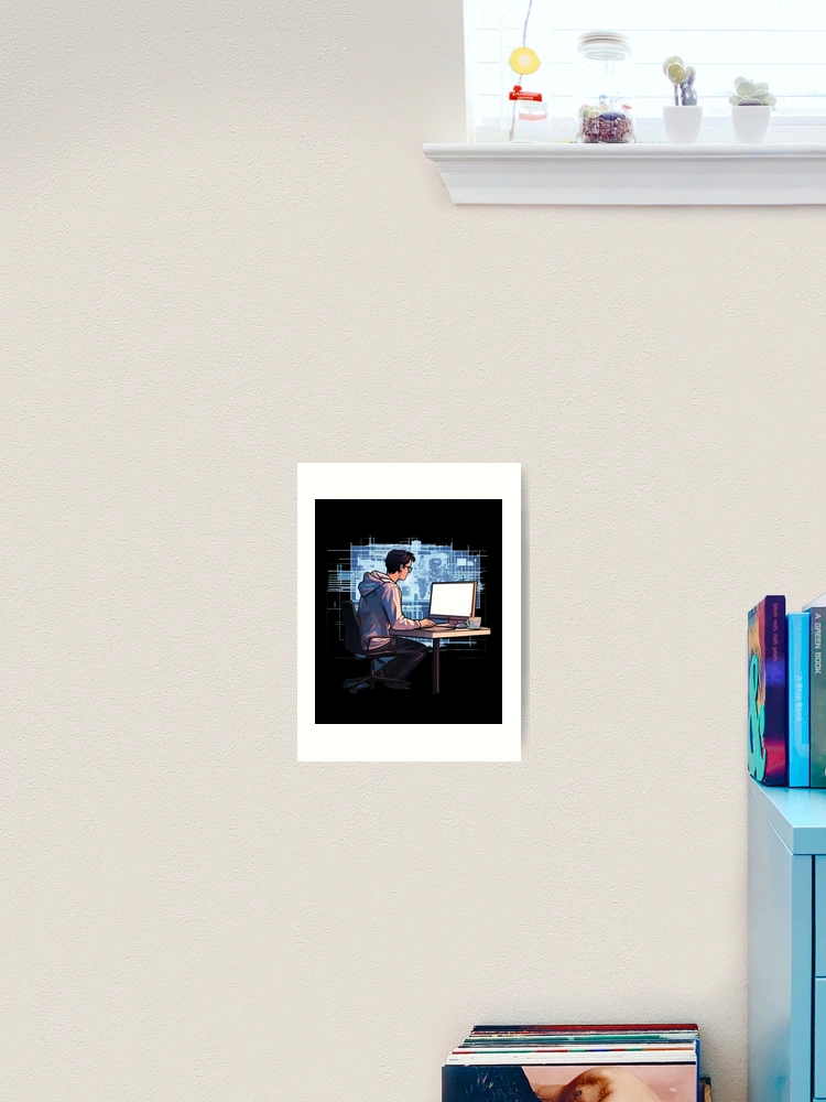 Thumbnail 2 of 3, Art Print, Programmer coder - developer programming coding designed and sold by Mateusz Majcherek.