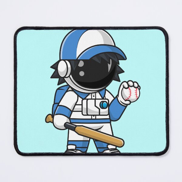 Item preview, Galactic Slugger: Cute Astronaut Playing Baseball - Cartoon Vector Icon Illustration designed and sold by hjian8219.