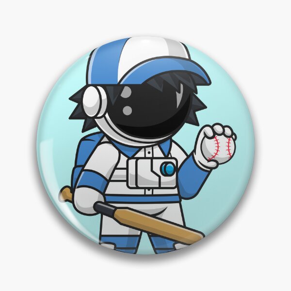 Item preview, Galactic Slugger: Cute Astronaut Playing Baseball - Cartoon Vector Icon Illustration designed and sold by hjian8219.