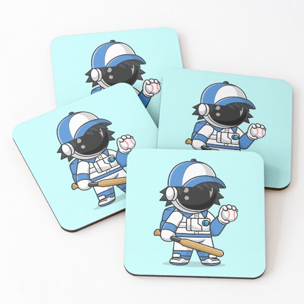Item preview, Galactic Slugger: Cute Astronaut Playing Baseball - Cartoon Vector Icon Illustration designed and sold by hjian8219.