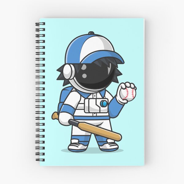 Item preview, Galactic Slugger: Cute Astronaut Playing Baseball - Cartoon Vector Icon Illustration designed and sold by hjian8219.