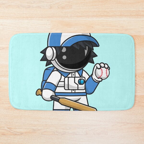 Item preview, Galactic Slugger: Cute Astronaut Playing Baseball - Cartoon Vector Icon Illustration designed and sold by hjian8219.