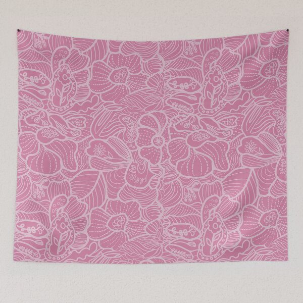 Aperçu de l'œuvre Batik d'art rose créée et vendue par IDDFAR.