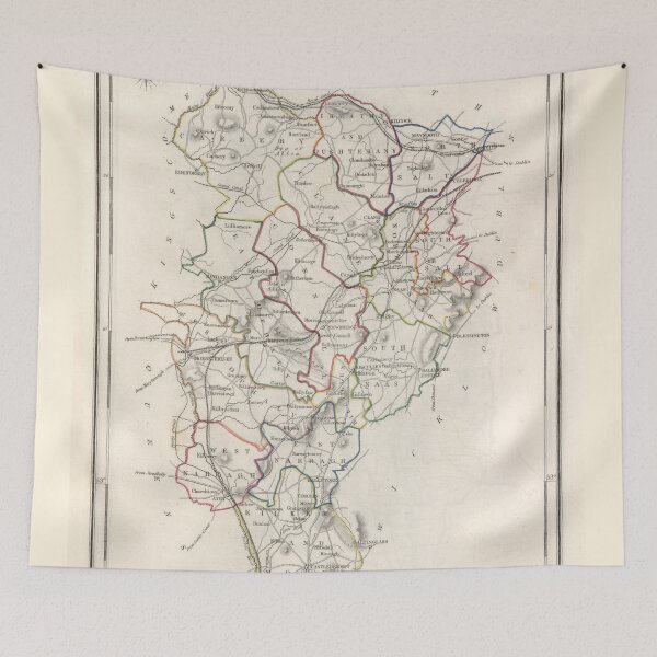 Item preview, Vintage Map of Kildare County Ireland (1846) designed and sold by BravuraMedia.