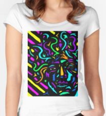 Abstract Face Women's Fitted Scoop T-Shirt