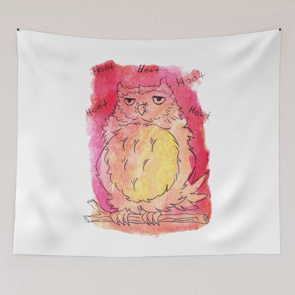 Item preview, Watercolor Owl Hoot Hoot Hoot designed and sold by SaradaBoru.