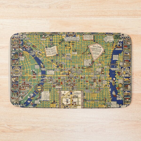 Item preview, Vintage Pictorial Map of Philadelphia PA (1926) designed and sold by BravuraMedia.