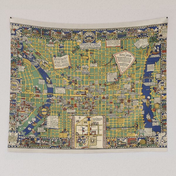 Item preview, Vintage Pictorial Map of Philadelphia PA (1926) designed and sold by BravuraMedia.