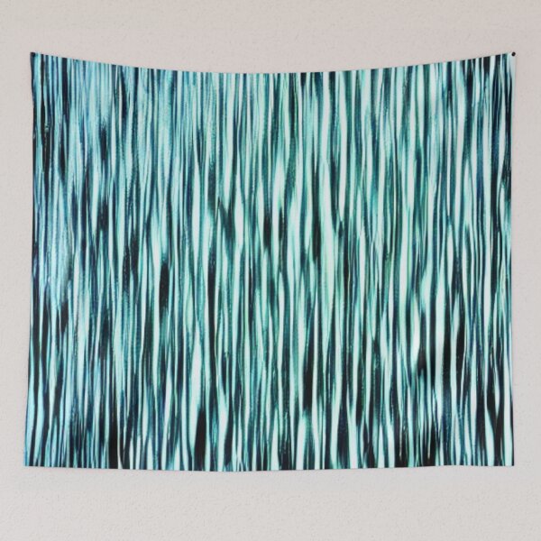 Item preview, Abstract Blue and Black Vertical Paint Streaks designed and sold by calibrit.