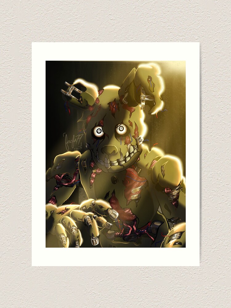 FNAF Springtrap V2 5x7in Art Print 