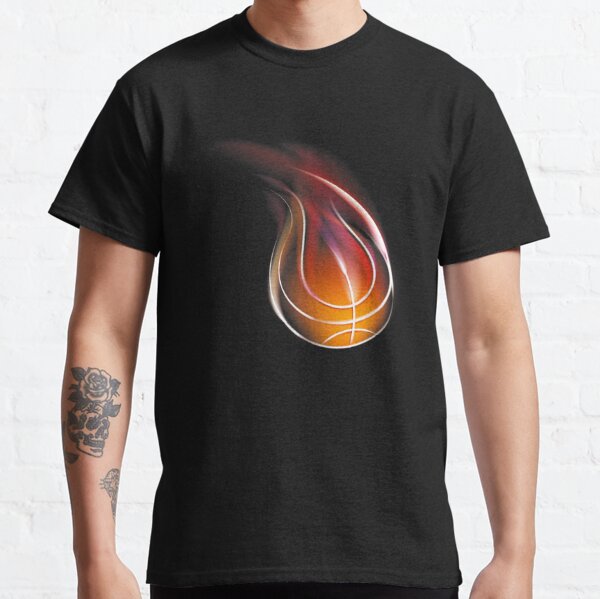 Basketball T-Shirt Fire Flame Graphic Design Team Cool Tee