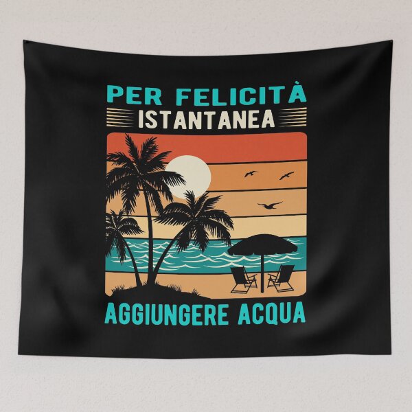 Item preview, Divertida playa diciendo frase italiana Vintage Sunset Retro Beach Vibes designed and sold by Bad Kitty Designz.