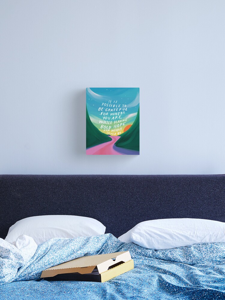 Thumbnail 1 of 3, Canvas Print, Gratitude and Hope at the Same Time designed and sold by Morgan Harper Nichols.