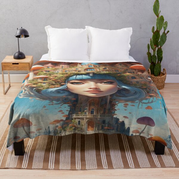 Item preview, Psychedelic Mushroom Portraits: A Trippy Delight 8 designed and sold by TheTechnoCanvas.