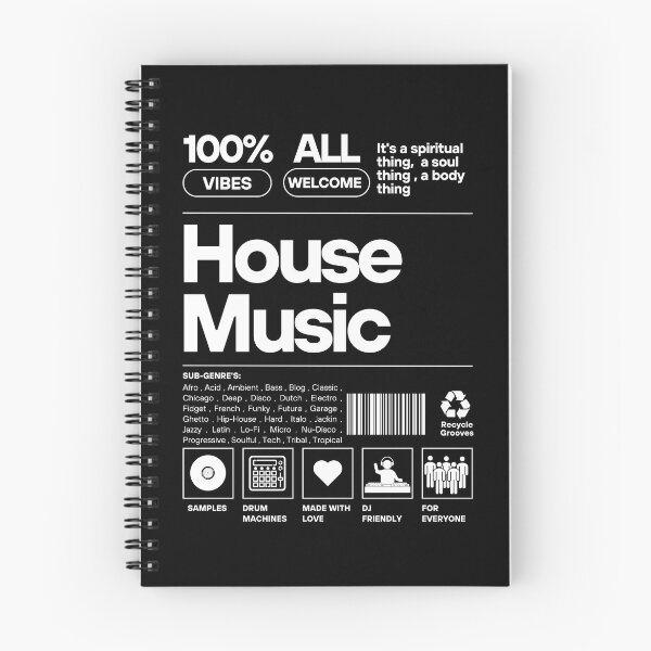 Item preview, HOUSE MUSIC  - Product Label (white) designed and sold by Discothreadz.