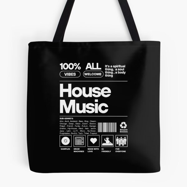 Item preview, HOUSE MUSIC  - Product Label (white) designed and sold by Discothreadz.