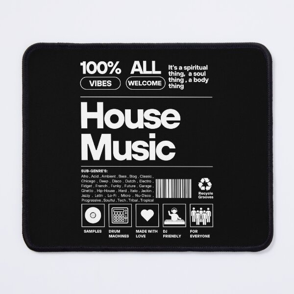 Item preview, HOUSE MUSIC  - Product Label (white) designed and sold by Discothreadz.