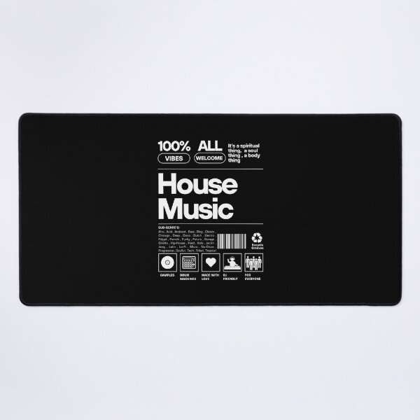 Item preview, HOUSE MUSIC  - Product Label (white) designed and sold by Discothreadz.