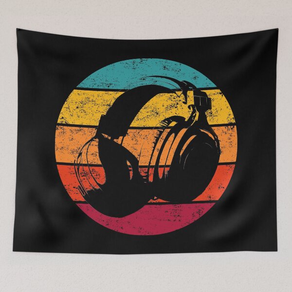 Item preview, Music Lover Vintage Headphones DJ Retro  designed and sold by wingstar.