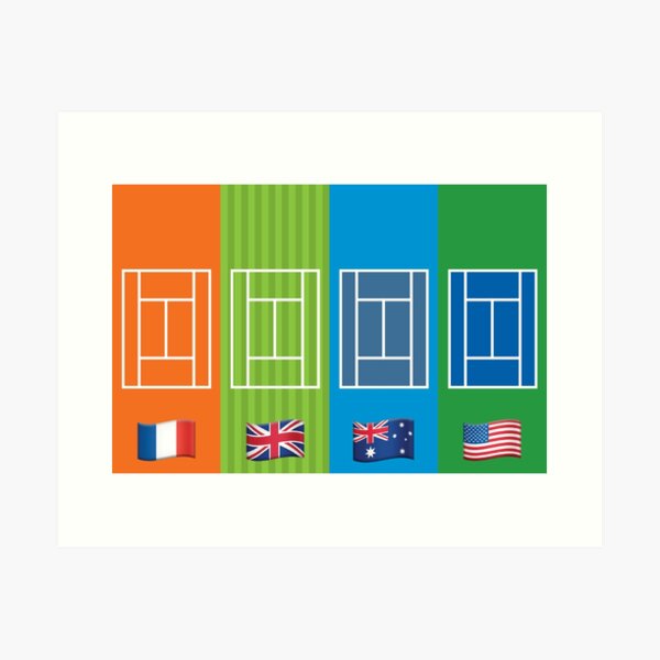 Item preview, Country Emoji Grand Slam Courts designed and sold by Rohan Sinha.