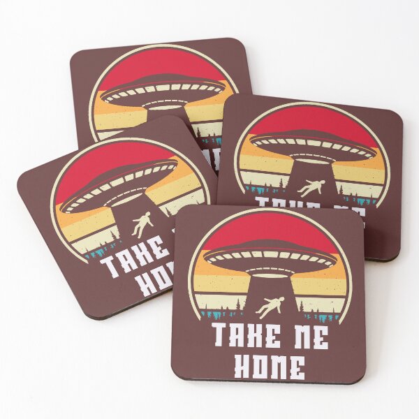 Item preview, TAKE ME HOME funny retro Alien UFO abduction designed and sold by LoveYaToo.
