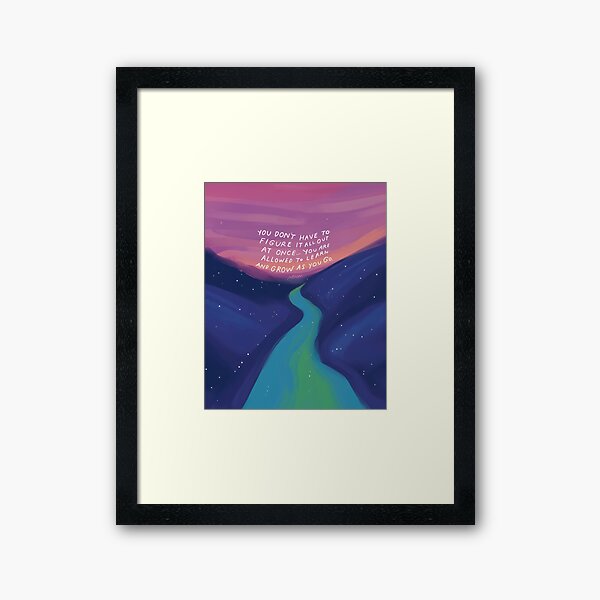 Item preview, Grow as you go - inspirational quote and starry nature art designed and sold by morgansgoods.